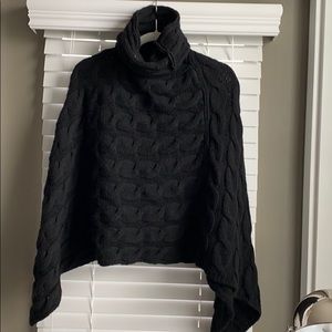 Black Sweater Poncho